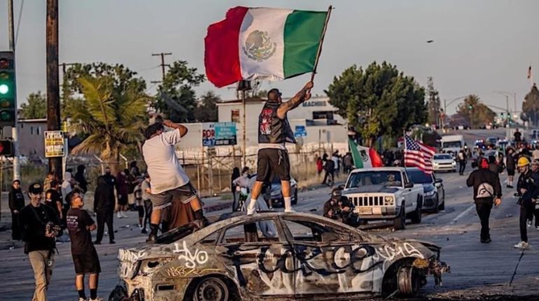 Por tercer día se manifiestan en Los Ángeles, por operativos contra migrantes