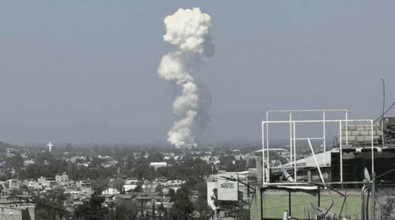 Se registran 7 explosiones en polvorines de Tultepec, Edomex