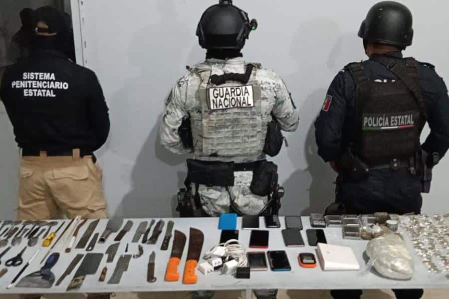 Decomisan 2 armas de fuego y cargadores durante cateo del Penal en Tabasco: SSPC Federal