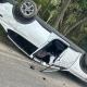 Vuelca automovilista tras colisionar en la Jalpa-Nacajuca