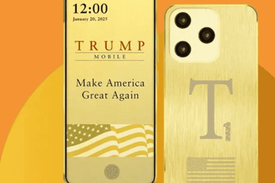 Organización Trump lanza servicio móvil y celular dorado con la bandera de EE. UU.