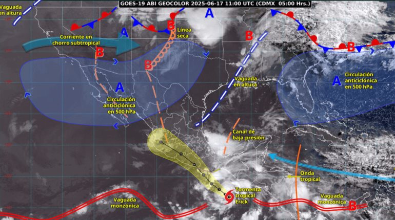 Se forma tormenta tropical Erick; podría ser categoría 2
