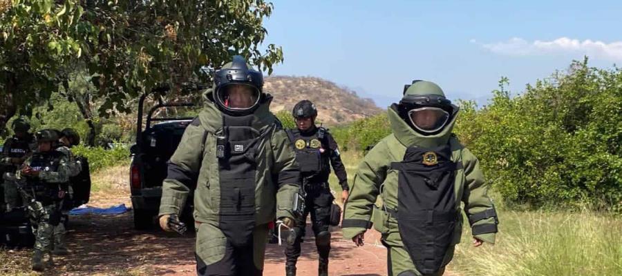 Desactiva GN 12 explosivos improvisados en Michoacán Desactiva GN 12 explosivos improvisados en Michoacán