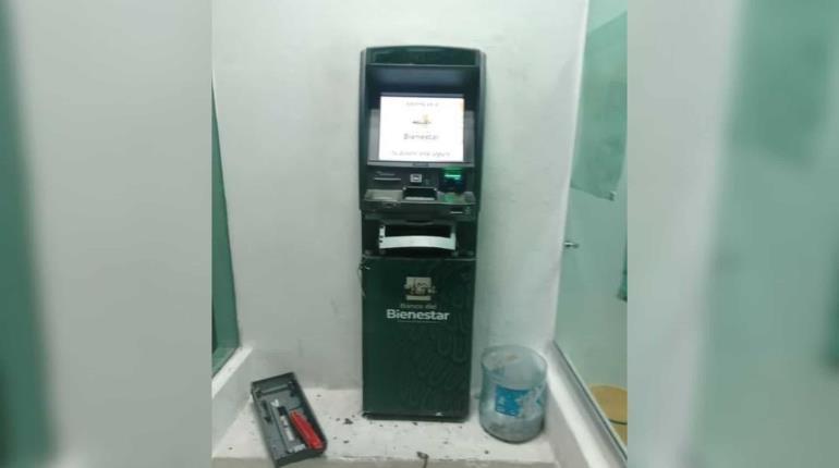 Intentan robar cajero de Bienestar en Cunduacán
