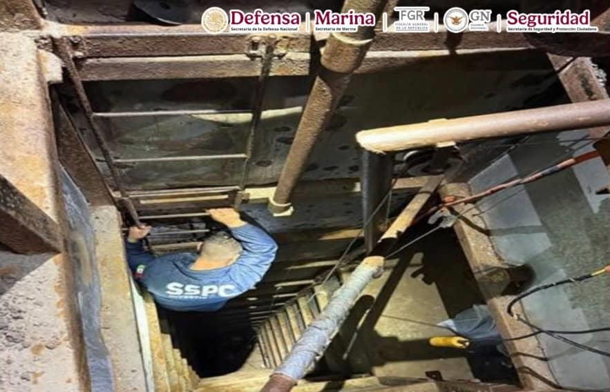 Aseguran en Tijuana narcotúnel que conectaba México con EE.UU. de 600 metros de longitud