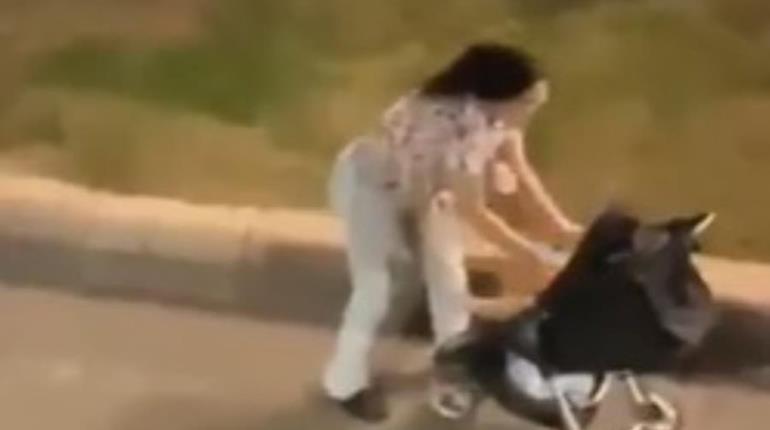 Causa indignación mujer golpeando a una bebé en Plaza del Carmen en SLP