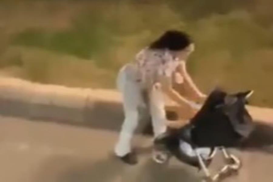 Causa indignación mujer golpeando a una bebé en Plaza del Carmen en SLP