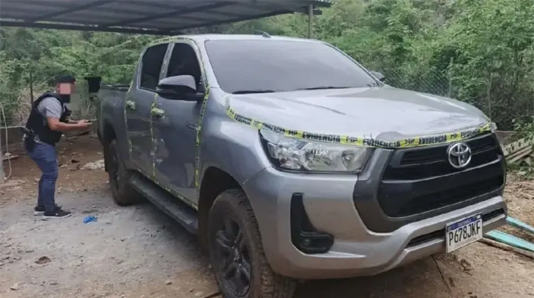 Fuerzas de seguridad aseguran carro "monstruo" en la frontera México y Guatemala