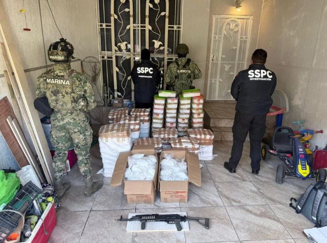 Decomisan SSPC y Semar 420 kilos de metanfetamina en Tijuana