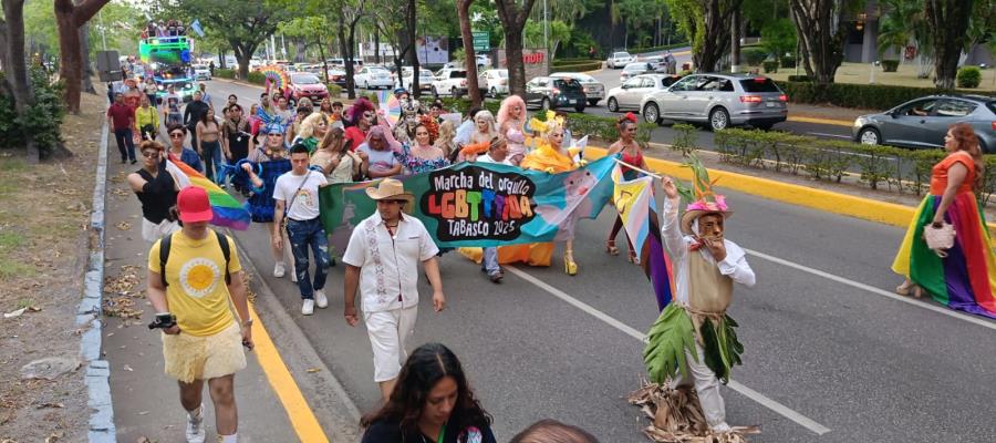 Realizan en Tabasco la Marcha del Orgullo LGBTTTIQ+
