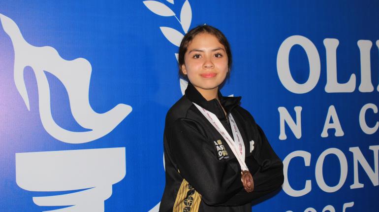 Deborah Granados le da un nuevo bronce a Tabasco en Taekwondo durante la Olimpiada Nacional