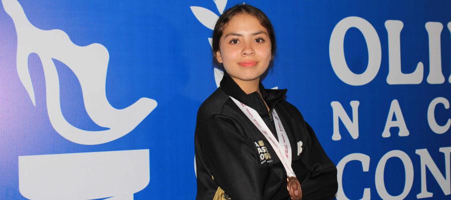 Deborah Granados le da un nuevo bronce a Tabasco en Taekwondo durante la Olimpiada Nacional Deborah Granados le da un nuevo bronce a Tabasco en Taekwondo durante la Olimpiada Nacional