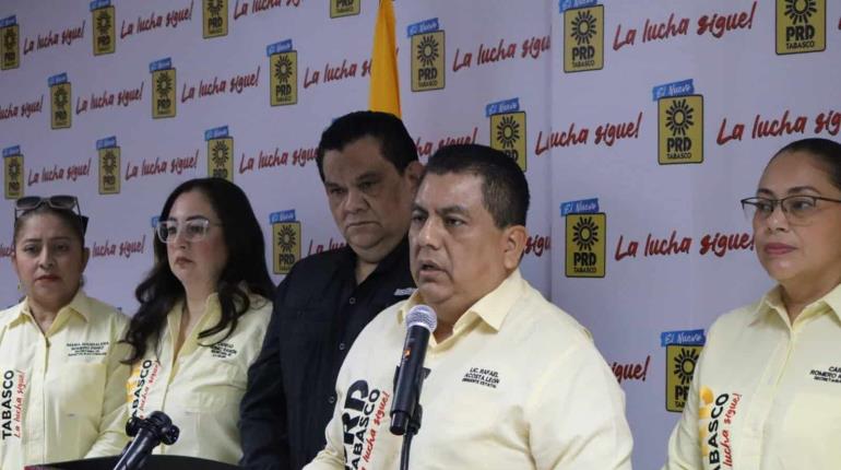 Reprocha PRD a gobierno morenista que los hayan denostado por propuesta para solucionar resistencia civil en Tabasco