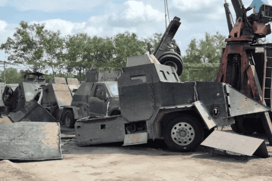 Destruyen en Tamaulipas 15 vehículos "monstruos" de blindaje artesanal Destruyen en Tamaulipas 15 vehículos "monstruos" de blindaje artesanal