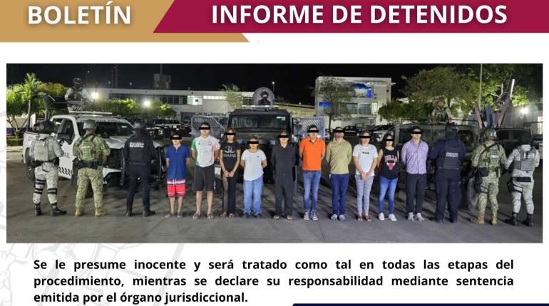 En operativos distintos, FIRT Olmeca detiene a 10 en Centro