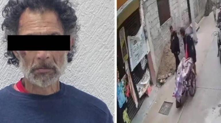 Detienen a sujeto que llevaba cadáver de adulta mayor en silla de ruedas en CDMX