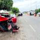 Motor de auto sale volando tras accidente en la Huimanguillo-Cárdenas