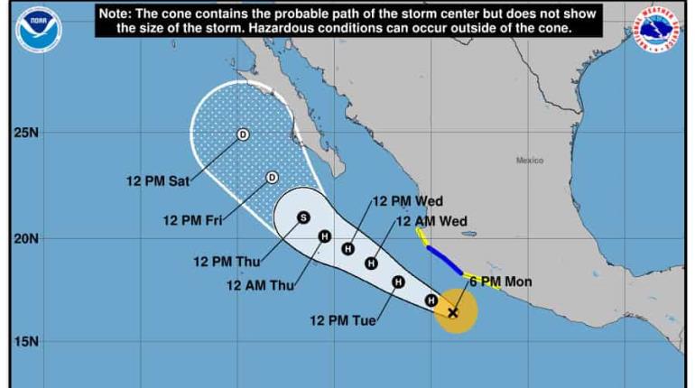 "Flossie" se convierte en huracán categoría 1