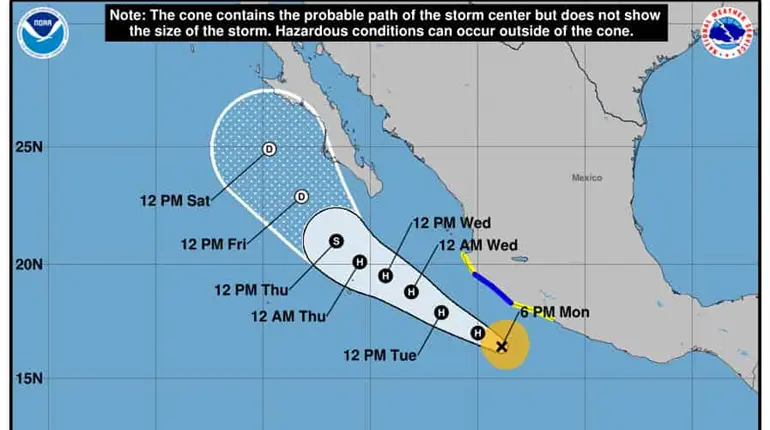 "Flossie" se convierte en huracán categoría 1