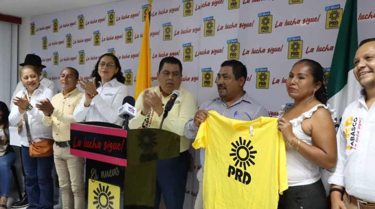 Suma PRD líderes de Morena y MC en Tacotalpa