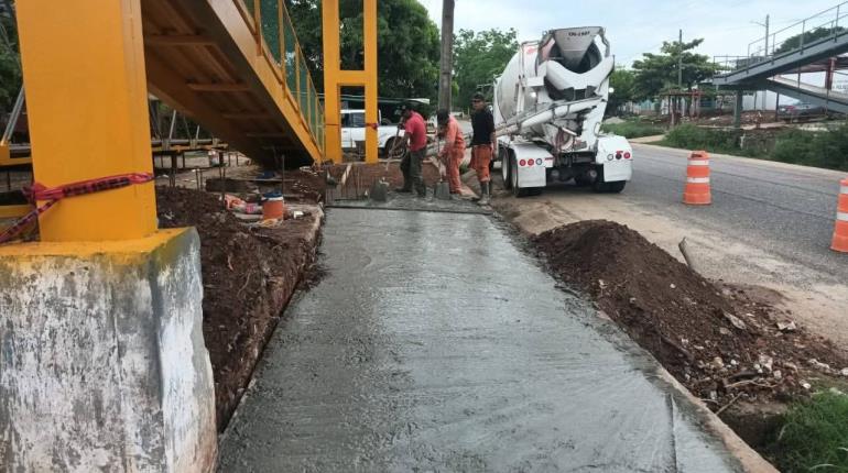Anuncian cierre de la vía Playas del Rosario-Oxolotán, por rehabilitación de puente peatonal de La Agraria