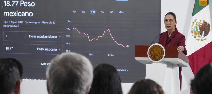Defiende Sheinbaum peso mexicano, tras acusaciones de EE.UU. de lavado de dinero en bancos