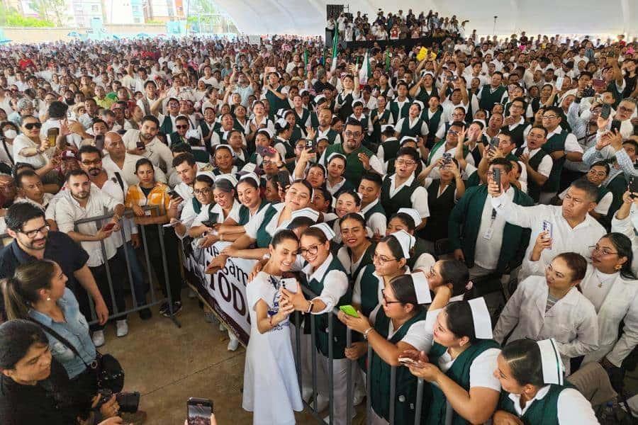 Asegura Sheinbaum que su modelo de salud no fracasará, durante inauguración de hospital en Veracruz Asegura Sheinbaum que su modelo de salud no fracasará, durante inauguración de hospital en Veracruz