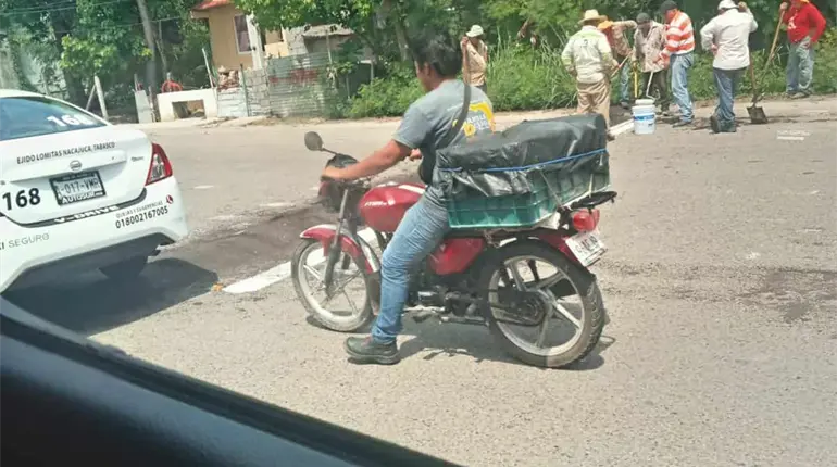 Topes en Saloya, a la altura de la curva del diablo, fue colocado por la JEC: Ayuntamiento de Nacajuca