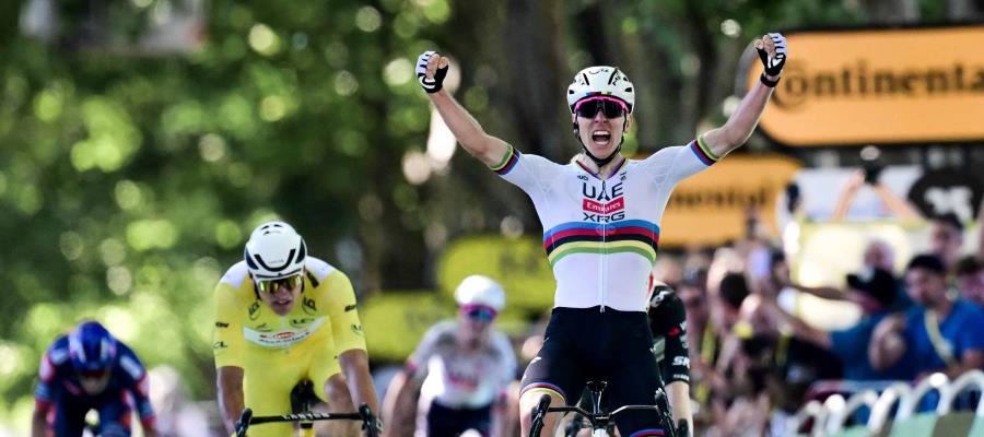 Tadej Pogacar se impuso en la cuarta etapa del Tour de Francia y consigue su victoria 100