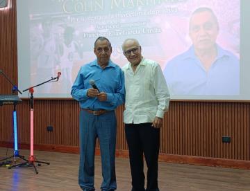 Homenajean en vida a Domingo Colín García con el Himno de la Marcha Olímpica