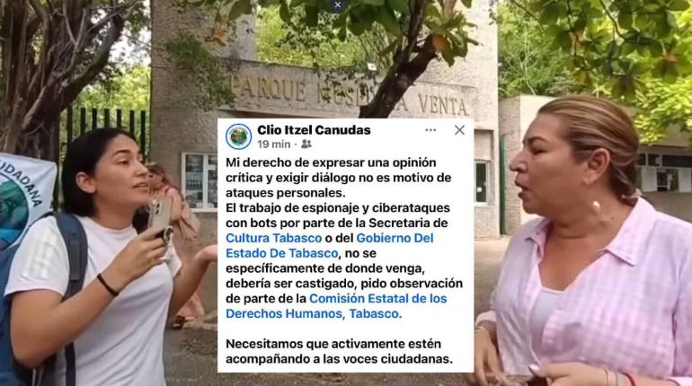 Activista denuncia espionaje y ciberataques, tras increpar a la secretaria Aída Castillo; pide la intervención de la CEDH