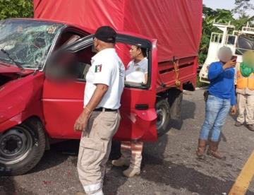 Accidente en la Pichucalco-Teapa deja un fallecido y 3 lesionados