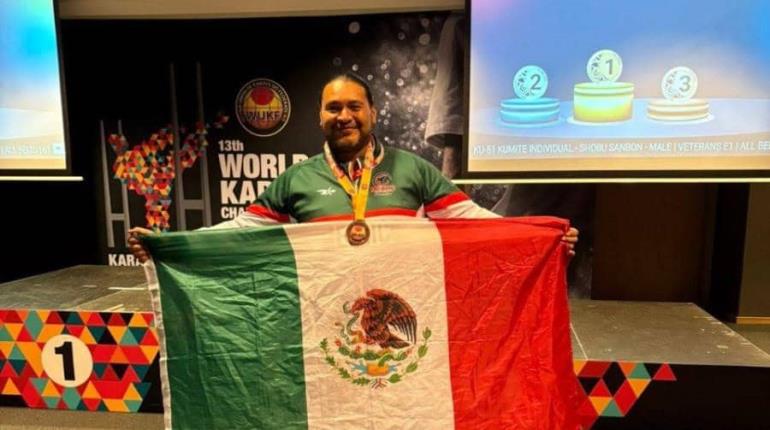 Tabasqueño conquista tercer lugar en Campeonato Mundial de Karate en Suecia