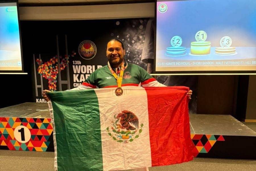 Tabasqueño conquista tercer lugar en Campeonato Mundial de Karate en Suecia Tabasqueño conquista tercer lugar en Campeonato Mundial de Karate en Suecia