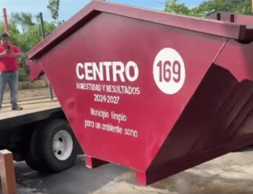Instala Ayuntamiento de Centro 10 nuevos contenedores de basura en 4 puntos de Villahermosa