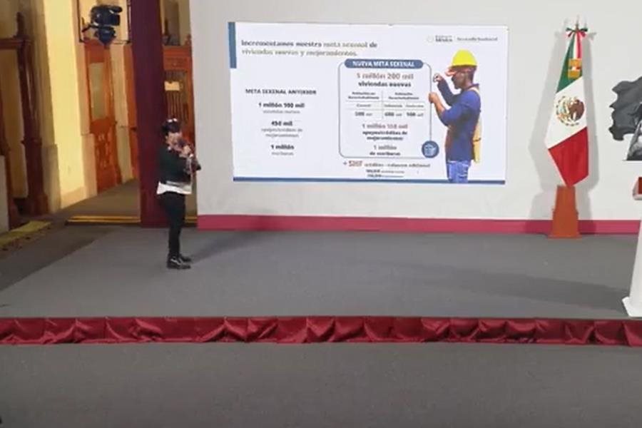 Aumentan a un millón 200 mil viviendas la meta sexenal del programa "Vivienda para el Bienestar" Aumentan a un millón 200 mil viviendas la meta sexenal del programa "Vivienda para el Bienestar"