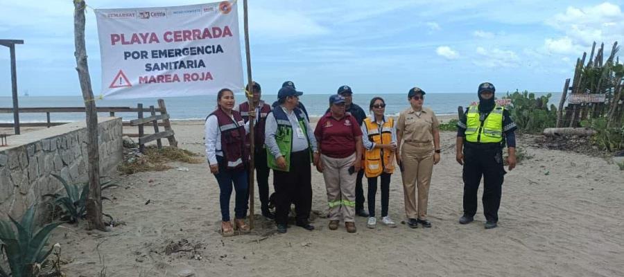 Cierra Centla todas sus playas por marea roja Cierra Centla todas sus playas por marea roja