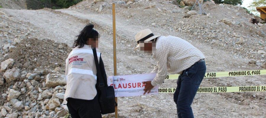 Clausuran predio por extracción ilegal de grava en Macuspana Clausuran predio por extracción ilegal de grava en Macuspana