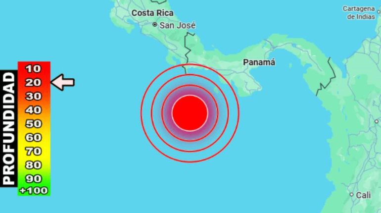 Sismo de magnitud 5.9 sacude las costas del Pacífico frente a Panamá