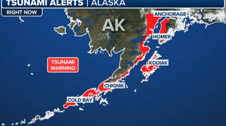 Terremoto magnitud 7.3 sacude Alaska y se activa alerta de tsunami