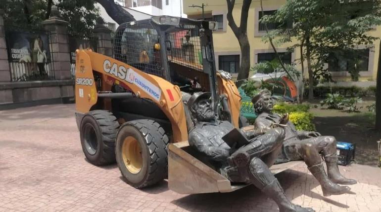 Retiran estatuas de Fidel Castro y el ´Che´ en CDMX; acción se viraliza