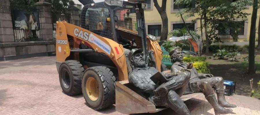 Retiran estatuas de Fidel Castro y el ´Che´ en CDMX; acción se viraliza