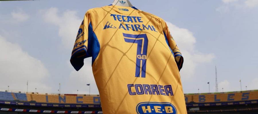 Ángel Correa usará el 7, número que tenía cuatro décadas retirado en Tigres Ángel Correa usará el 7, número que tenía cuatro décadas retirado en Tigres