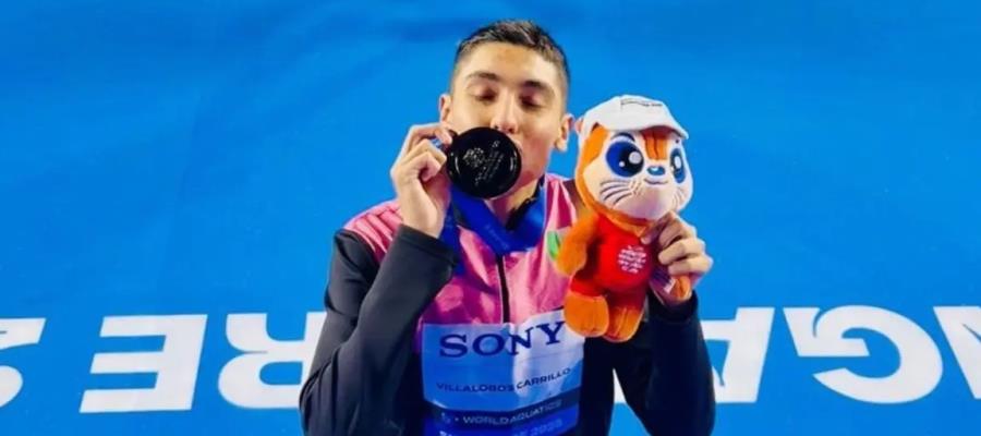 El mexicano, Diego Villalobos, consigue bronce en Mundial de Nataci&oacute;n