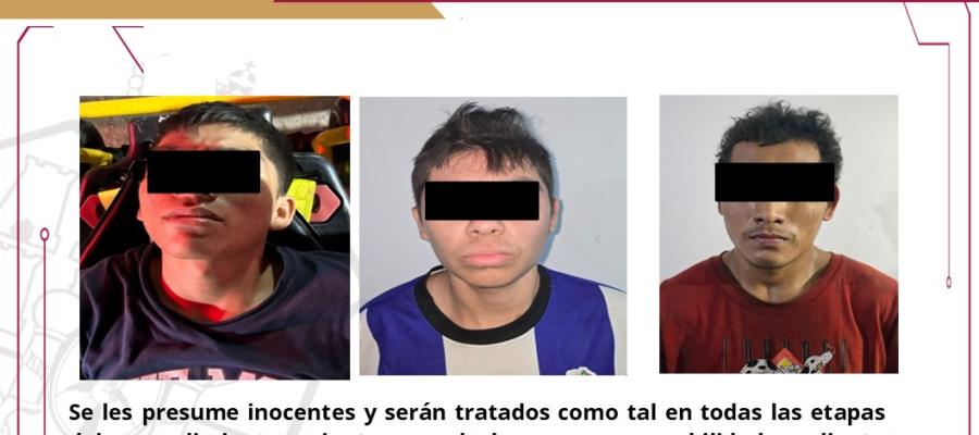 Detienen a 3 generadores de violencia con armas de fuego y drogas en Cunduacán