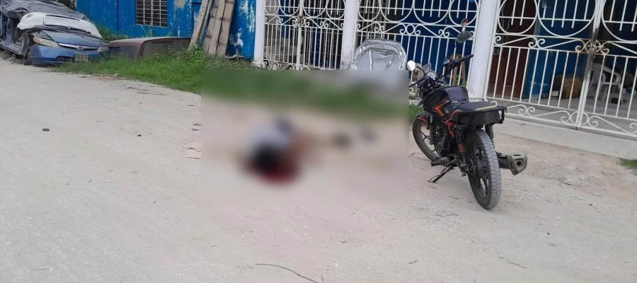 Lo ejecutan cuando circulaba en su motocicleta en Cunduacán Lo ejecutan cuando circulaba en su motocicleta en Cunduacán
