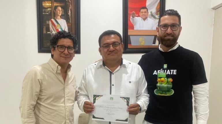 Designa PVEM a Juan Carlos Guzmán como nuevo dirigente en Cárdenas