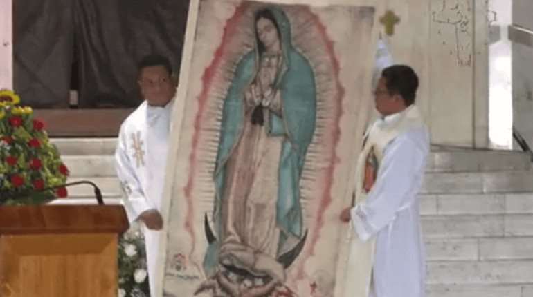 Anuncia Diócesis de Tabasco peregrinación de una réplica de la tilma de la Virgen de Guadalupe durante 3 años