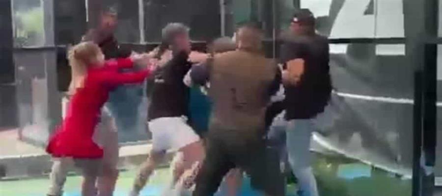 Se hace viral agresi&oacute;n de sujeto y sus guaruras en club de padel en Atizap&aacute;n