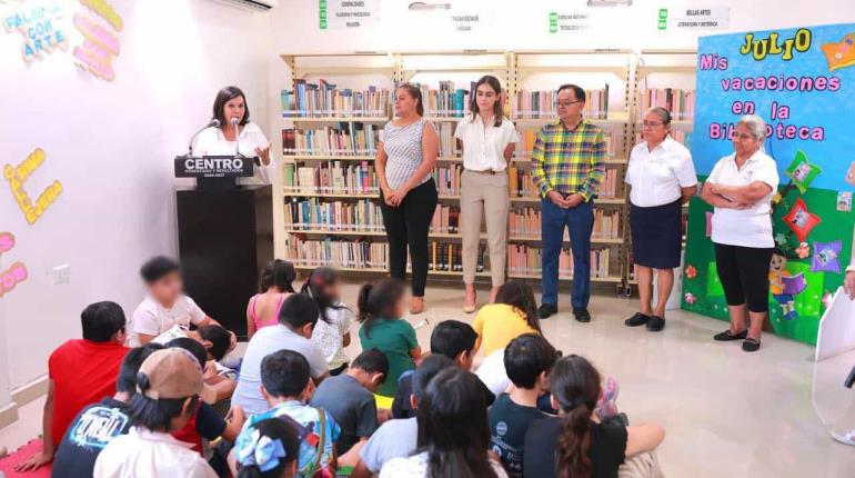 Inaugura ayuntamiento de Centro los talleres de verano "Mis Vacaciones en la Biblioteca 2025"